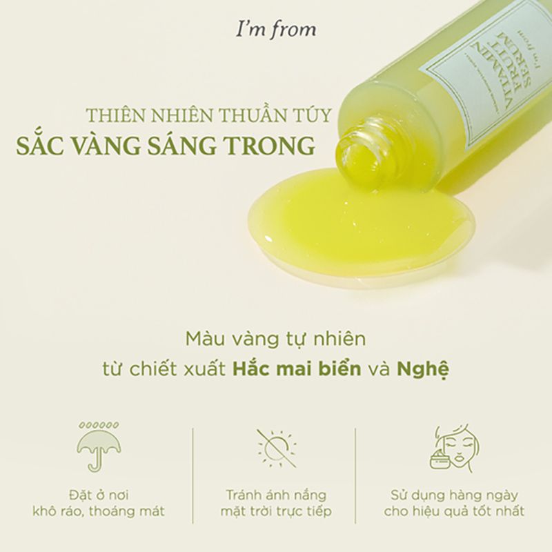 Serum I'm From Tinh Chất Dưỡng Ẩm, Làm Sáng Da I'm From Vitamin Fruit Serum 30ml