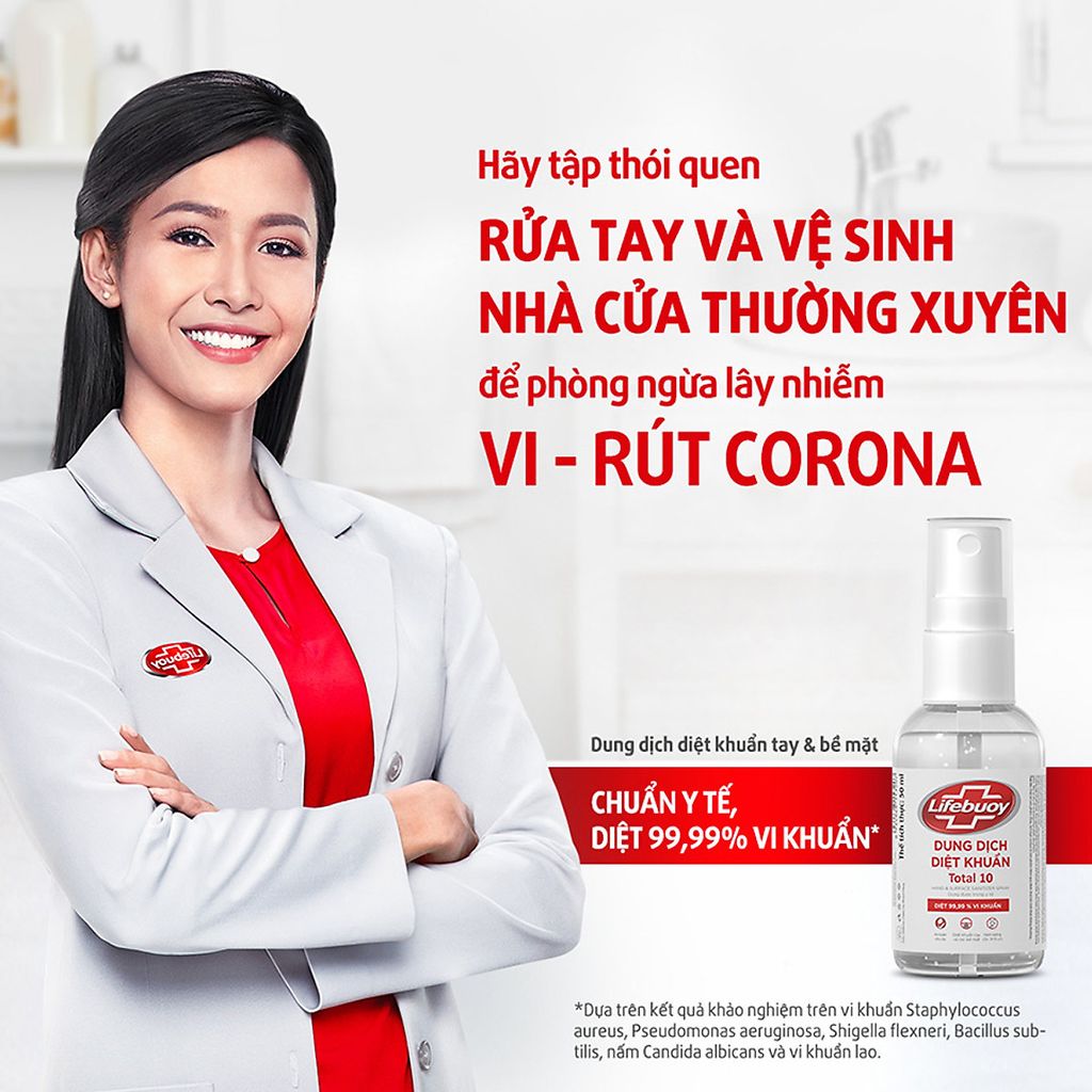 Dung Dịch Diệt Khuẩn Vượt Trội Lifebuoy Total 10 50ml