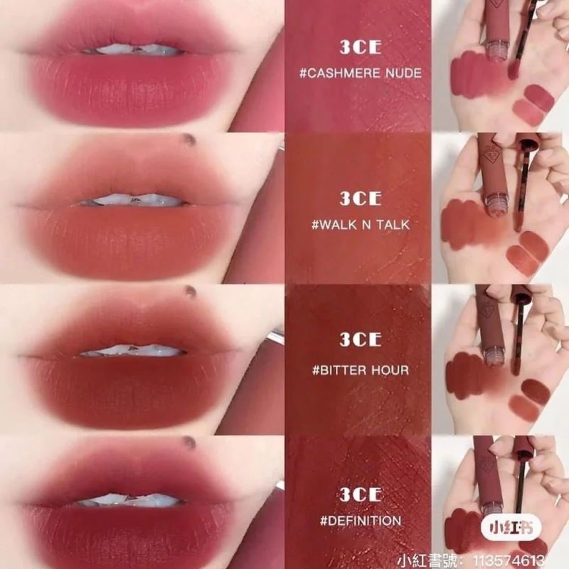 Son Kem Lì, Lên Màu Chuẩn 3CE Velvet Lip Tint 4g