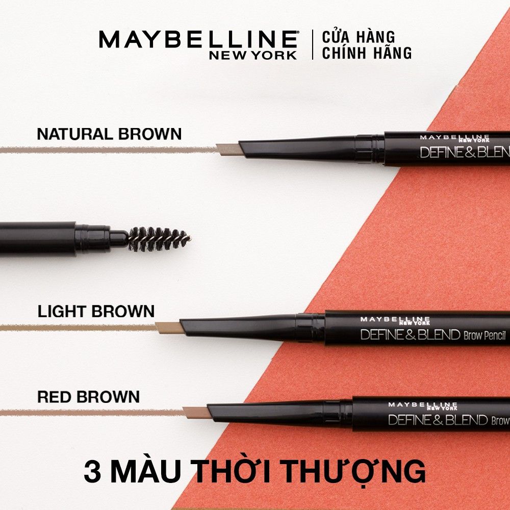 Chì Kẻ Mày Ngang Maybelline Define & Blend Brow Pencil 0.16g - Natural Brown