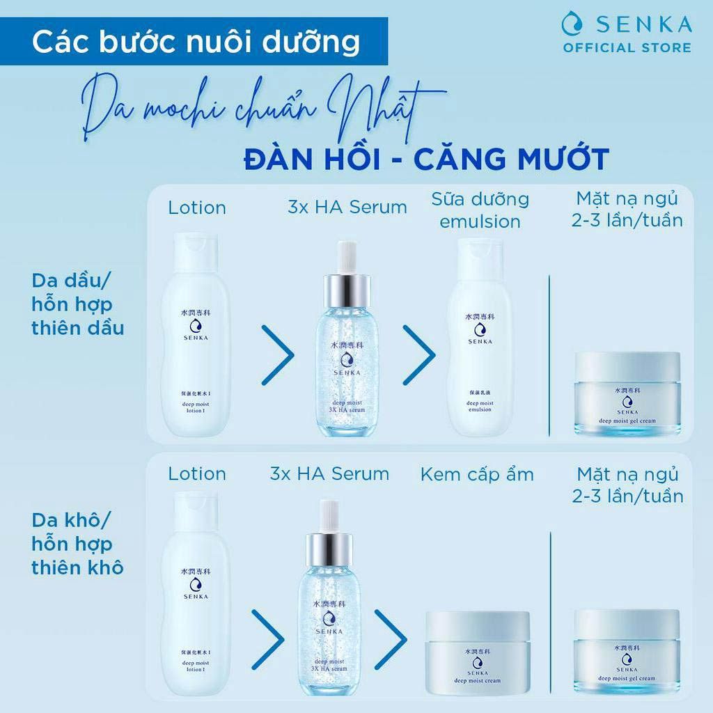 Mặt Nạ Ngủ Cấp Ẩm Chuyên Sâu Senka Deep Moist Gel Cream 50g