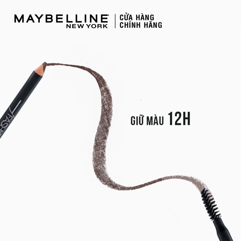 Chì Tạo Dáng Mày 2 Đầu Nét Mảnh Maybelline Fashion Brow Shaping Pencil 1.5g - Màu Nâu Sáng