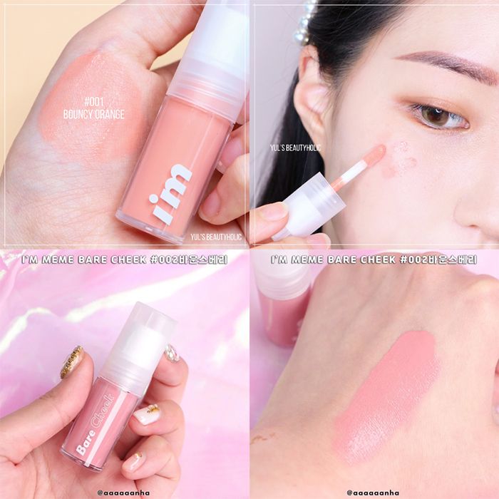 Má Hồng Dạng Kem Cho Đôi Má Hồng Hào, Tươi Tắn I'm Meme I'm Bare Cheek Liquid 3ml