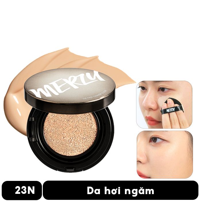 Phấn Nước Che Phủ Hoàn Hảo, Lớp Nền Căng Bóng, Lâu Trôi Merzy The First Cushion Glow SPF 50+/PA+++ 13g