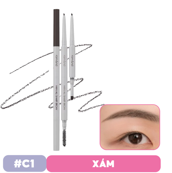 Chì Kẻ Mày Nét Mảnh 3 Trong 1 Cho Đôi Chân Mày Hoàn Hảo, Sắc Nét Romand Han All Sharp Brow - Han All Line