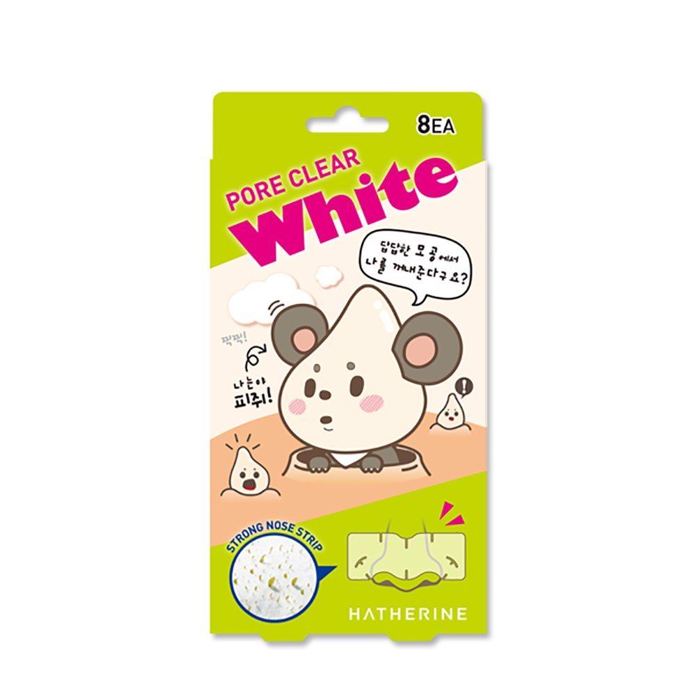 [1 Miếng] Miếng Dán Lột Mụn Đầu Đen Hatherine Pore Clear White Strong Nose Strip