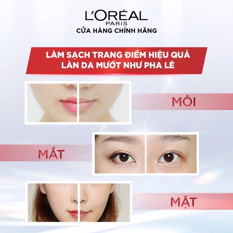 Nước Tẩy Trang Làm Sạch Cho Da Dầu L'oreal Revitalift Crystal Purifying Micellar Water