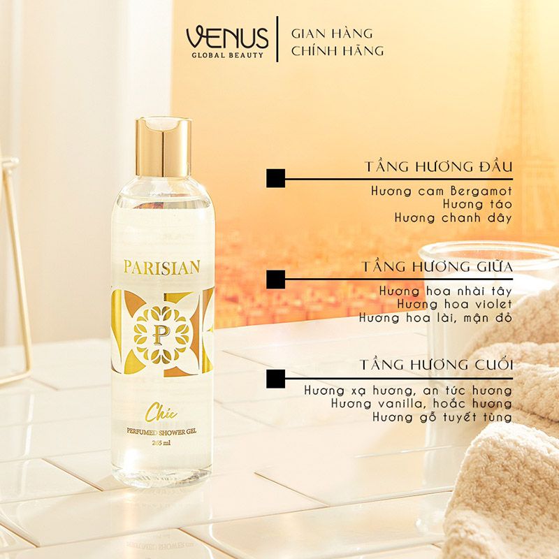 Sữa Tắm Hương Nước Hoa Làm Sạch, Nuôi Dưỡng Da Ẩm Mịn Parisian Perfumed Shower Gel For Her