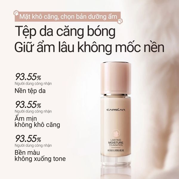 Kem Nền Carslan Dưỡng Ẩm, Kiềm Dầu Lâu Trôi Lasting Foundation 30g