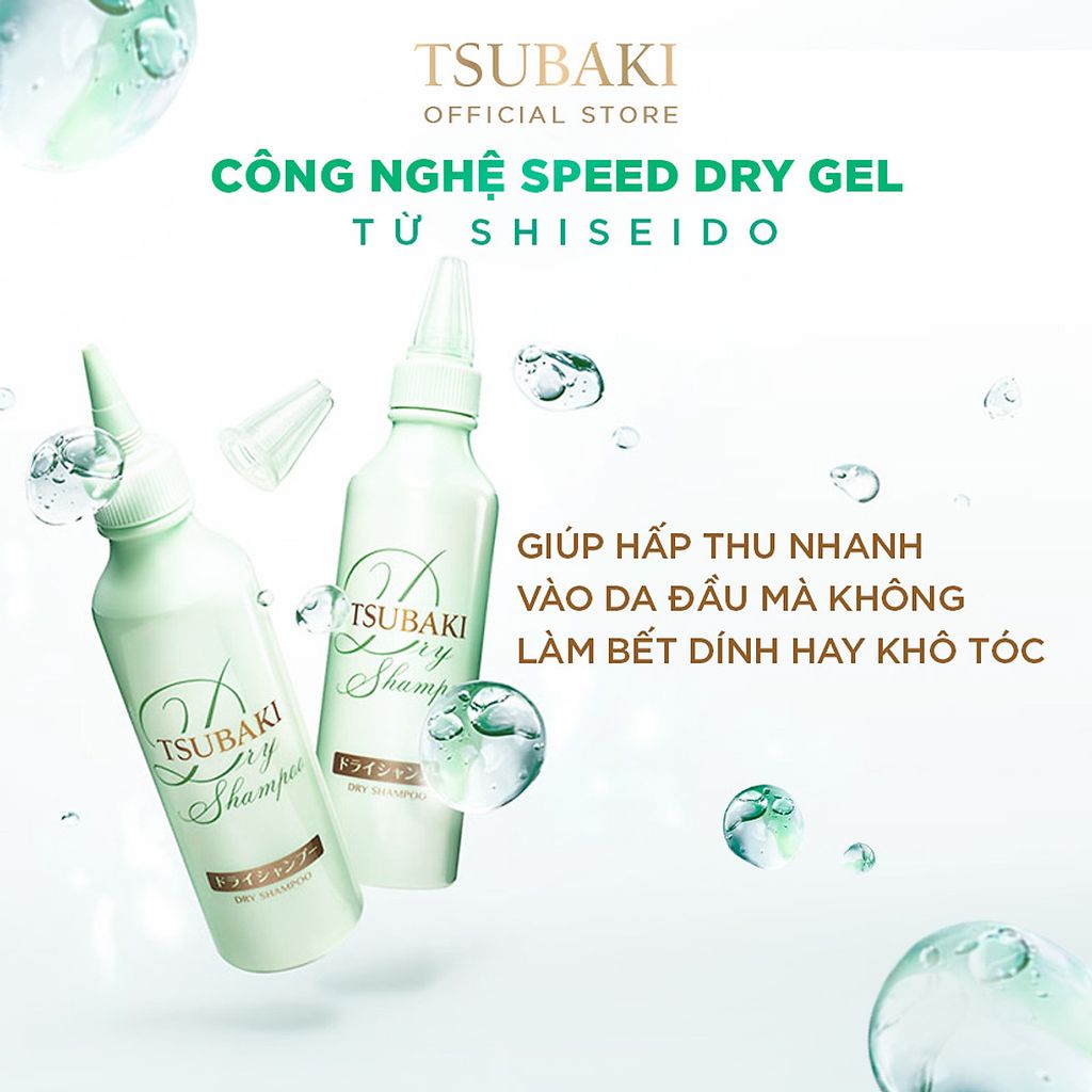 Dầu Gội Khô Dạng Gel Tsubaki Dry Shampoo 180ml