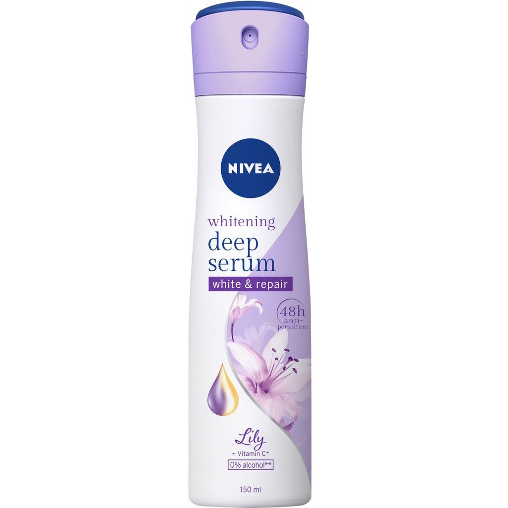 Xịt Ngăn Mùi Serum Dưỡng Trắng Da Nivea Brightening Deep Serum 48H Anti-Perspirant 150ml