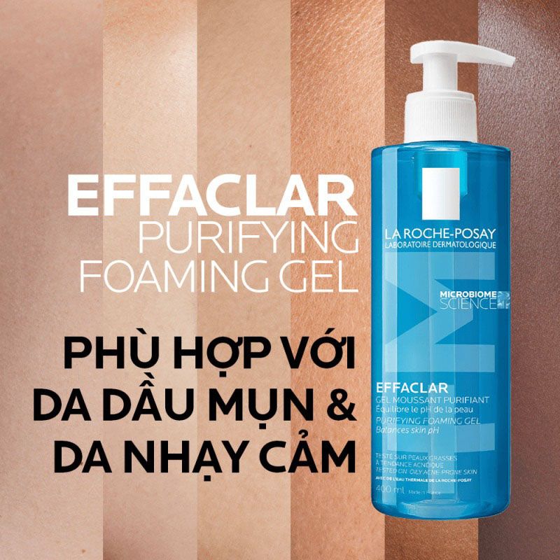 Sữa Rửa Mặt Dạng Gel Cho Da Dầu Mụn La Roche-Posay Effaclar Purifying Foaming Gel For Oily Sensitive Skin