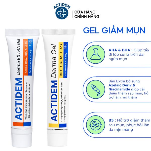 Gel Giảm Mụn, Mờ Thâm Actidem Derma Gel 18g
