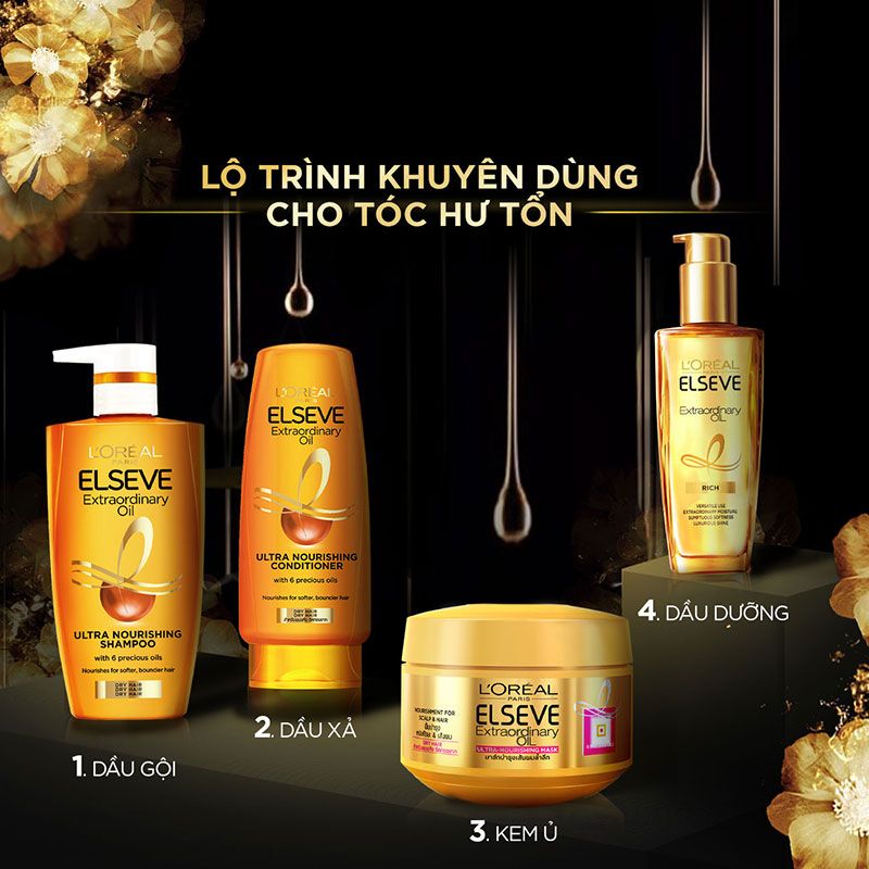 Dầu Xả Giúp Tóc Suôn Mượt Chiết Xuất Tinh Dầu Hoa L'oreal Elseve Extraordinary Oil Ultra Nourishing Conditioner 280ml