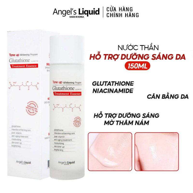 Nước Dưỡng Hỗ Trợ Dưỡng Sáng Da Angel's Liquid Tone Up Whitening Program Treatment Essence 150ml