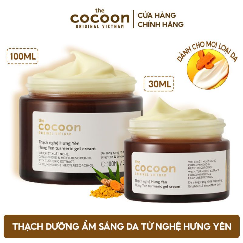 Kem Dưỡng Ẩm Làm Sáng Da Dạng Thạch Từ Nghệ Hưng Yên Cocoon Hung Yen Turmeric Gel Cream