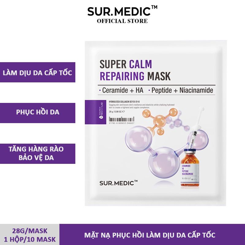 Mặt Nạ Phục Hồi, Làm Dịu Da Cấp Tốc Sur.Medic+ Super Calm Repairing Mask