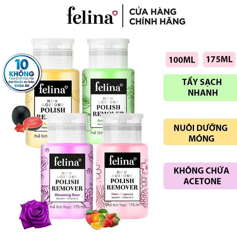 Nước Tẩy Sơn Móng Tay Cao Cấp Không Chứa Acetone Felina Polish Remover