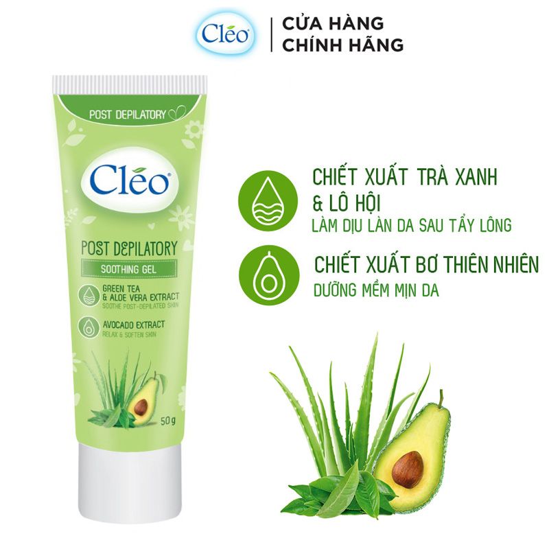 Gel Dưỡng Ẩm, Làm Dịu Da Sau Tẩy Lông CLEO Post Depilatory Soothing Gel 50g