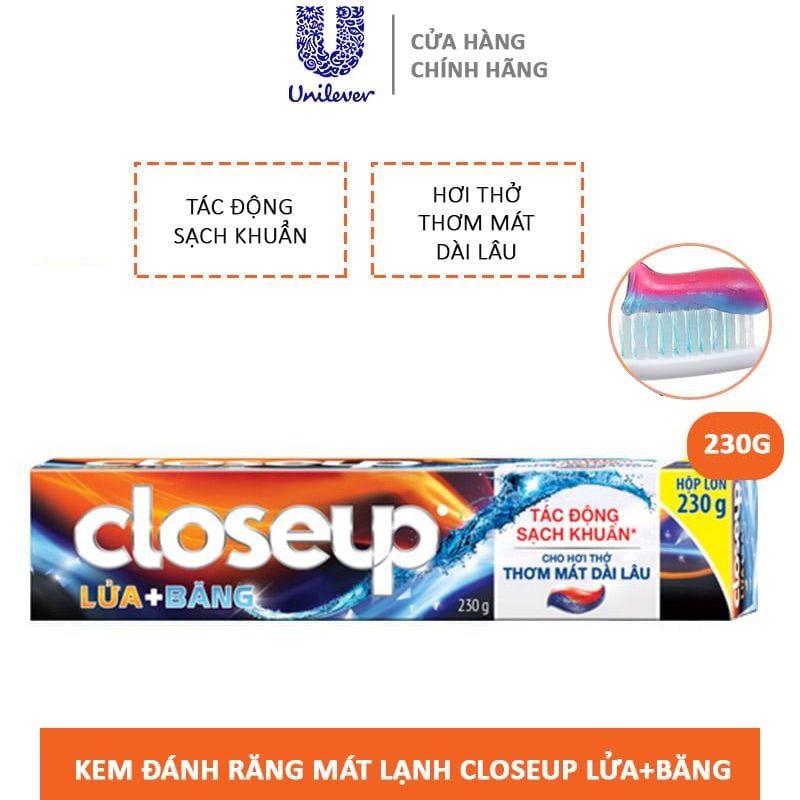 Kem Đánh Răng Mát Lạnh Cực Sảng Khoái Closeup Lửa + Băng 230g