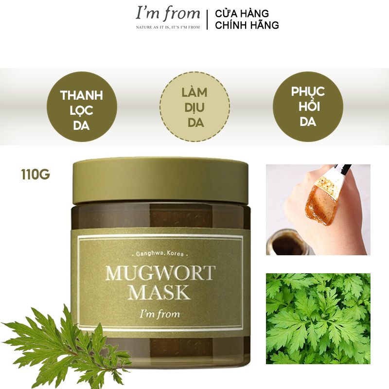 Mặt Nạ Ngải Cứu Làm Dịu, Thanh Lọc Da I'm From Mugwort Mask