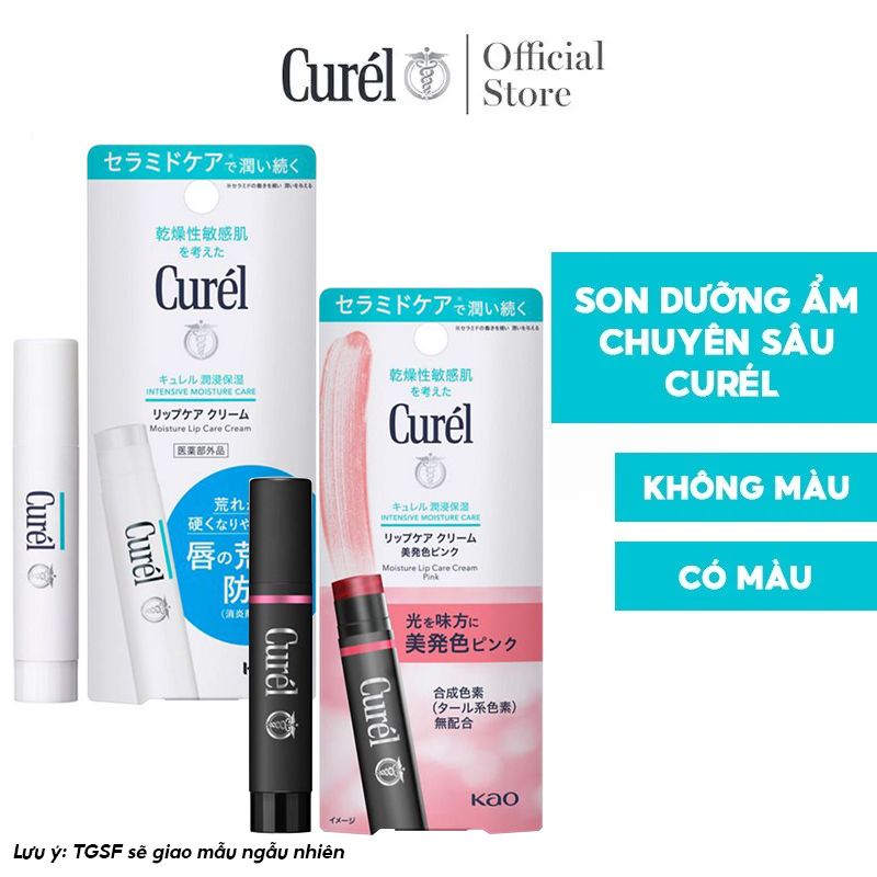 Son Dưỡng Ẩm Chuyên Sâu Curél Intensive Moisture Care Moisture Lip Care Cream 4.2g