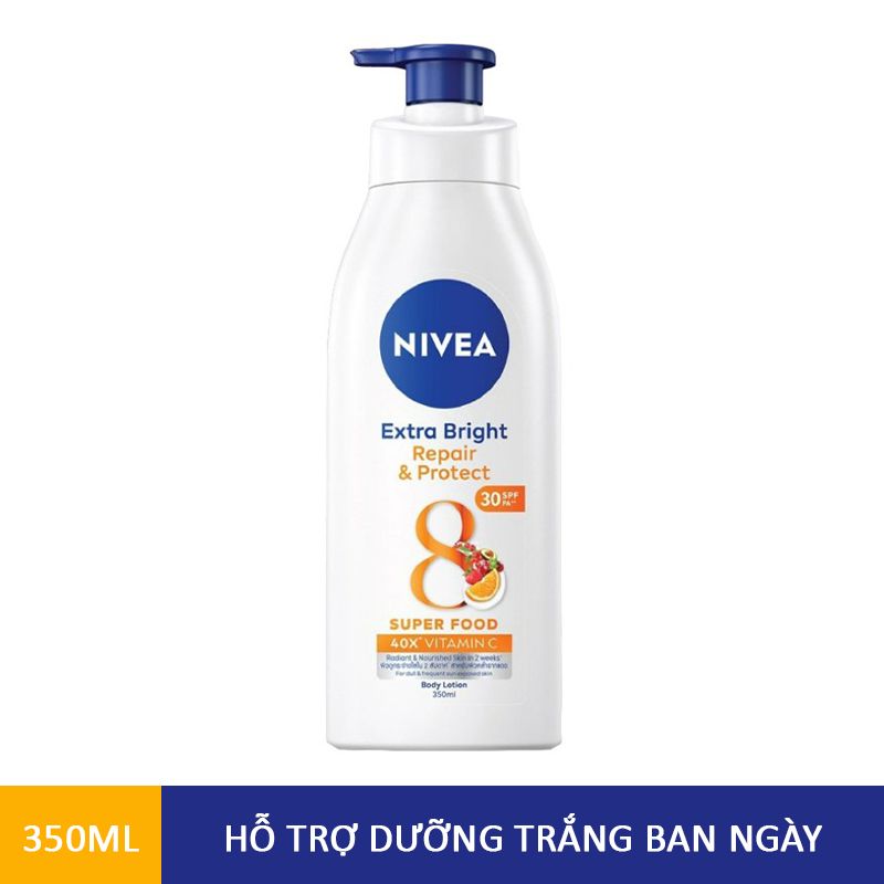 Sữa Dưỡng Thể Hỗ Trợ Dưỡng Sáng, Giúp Da Đàn Hồi, Căng Mịn Nivea Extra Bright Body Lotion