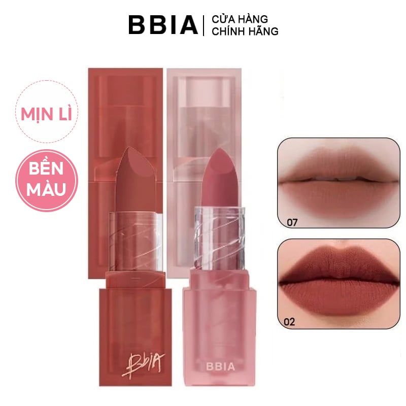 Son Thỏi Lì, Mịn Mượt Nhẹ Môi Bbia Last Powder Lipstick 3.5g