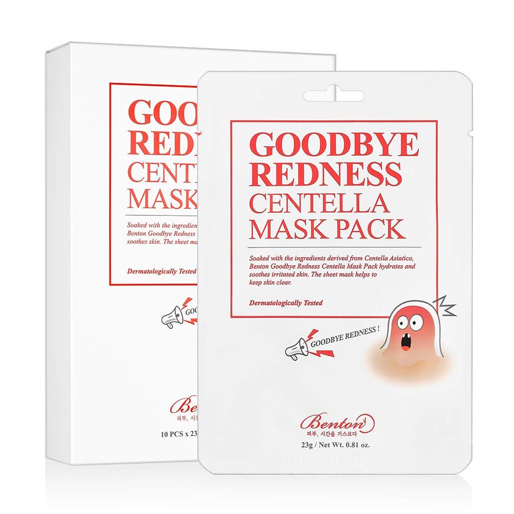 [1 Miếng] Mặt Nạ Làm Dịu, Chăm Sóc Da Mụn Benton Goodbye Redness Centella Mask Pack 23g