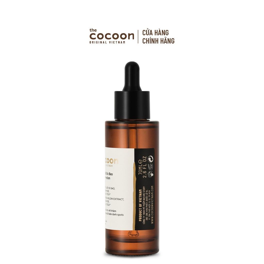 Serum Cocoon Tinh Chất Hỗ Trợ Giảm Mụn, Làm Mờ Vết Thâm Xuất Bí Đao Cocoon Winter Melon Serum 70ml