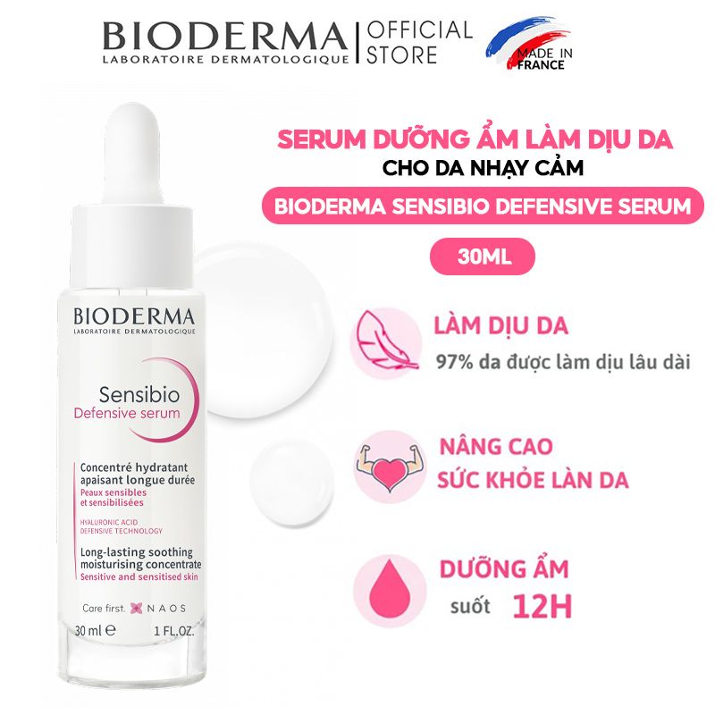 Serum Dưỡng Ẩm, Làm Dịu Cho Da Nhạy Cảm Bioderma Sensibio Defensive Serum 30ml