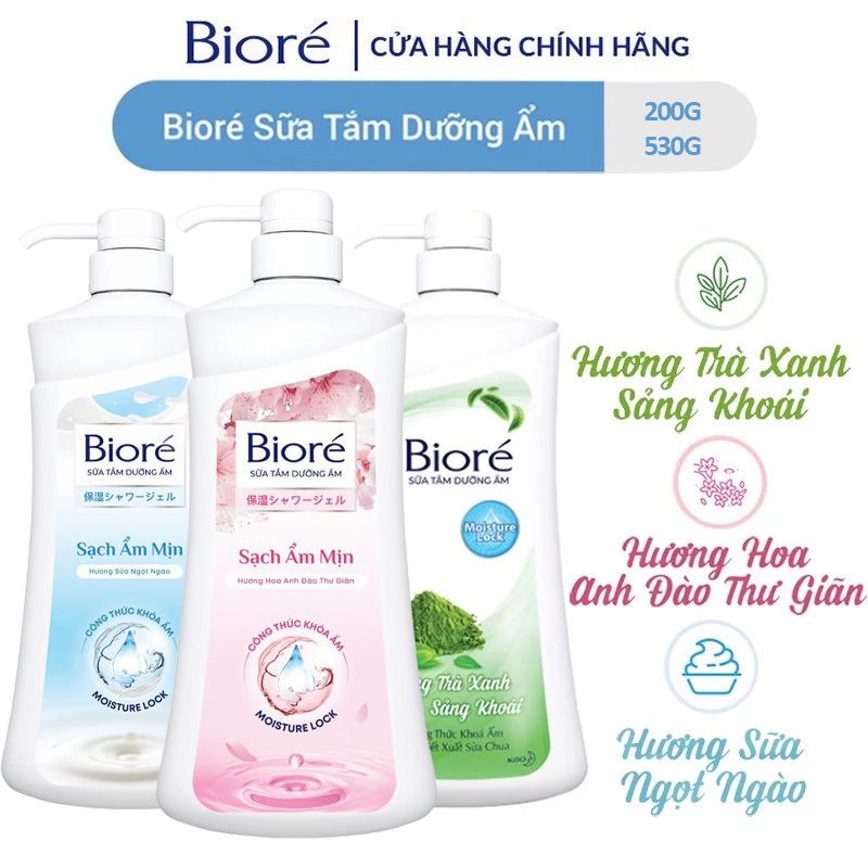 Sữa Tắm Dưỡng Ẩm Giúp Mịn Da Bioré