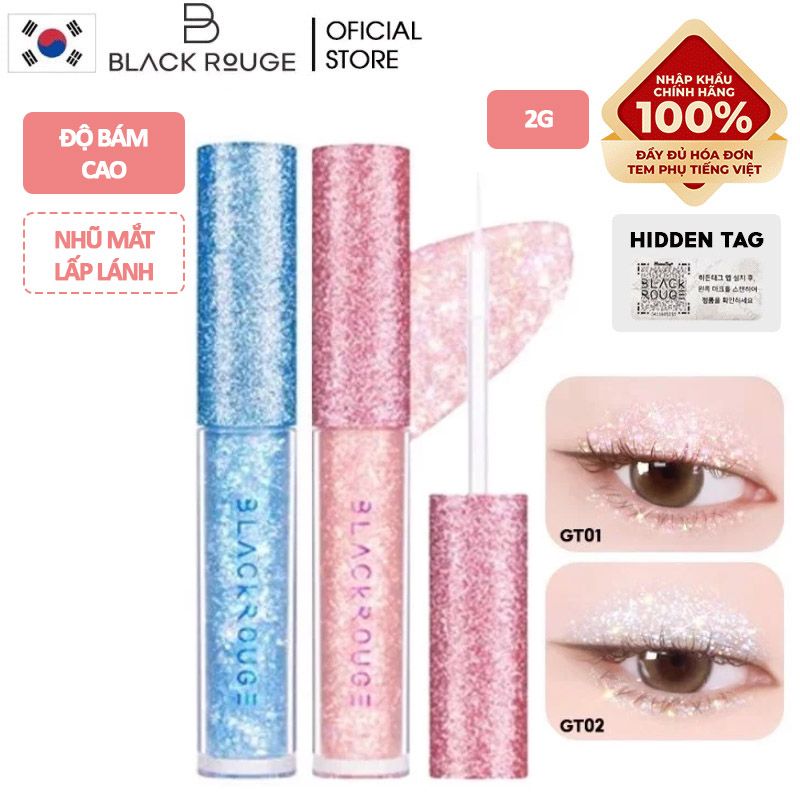 Gel Nhũ Mắt Cho Đôi Mắt Thêm Long Lanh Black Rouge Pearlvely i Glitter 2g