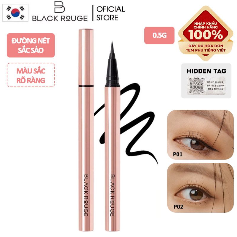 Bút Kẻ Mắt Nước Chống Trôi Black Rouge Power Proof Pen Liner 0.5g