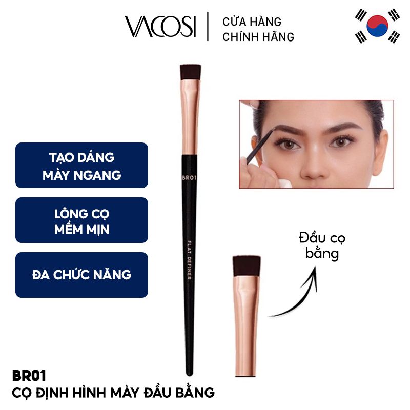 Cọ Định Hình Mày Đầu Bằng Vacosi Flat Definer Brush - BR01