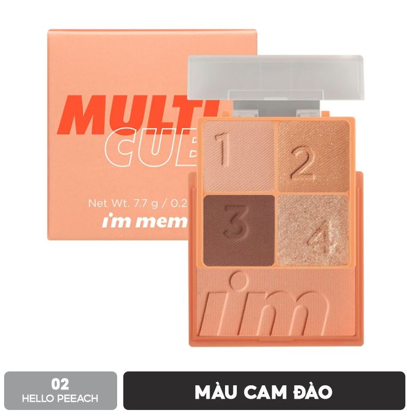 Bảng Phấn Mắt Và Má Hồng 2in1 Cho Lớp Make Up Xinh Xắn, Ngọt Ngào I'm Meme I'm Multi Cube 7.7g