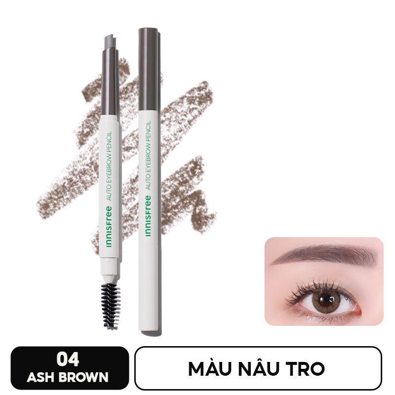 Chì Kẻ Mày Ngang Mảnh, Lâu Trôi Innisfree Auto Eyebrow Pencil 0.3g