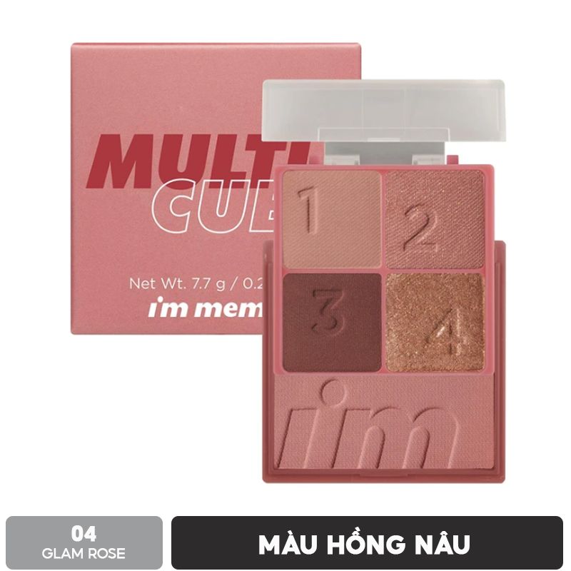 Bảng Phấn Mắt Và Má Hồng 2in1 Cho Lớp Make Up Xinh Xắn, Ngọt Ngào I'm Meme I'm Multi Cube 7.7g