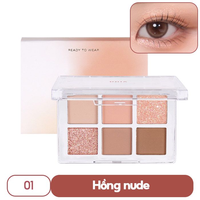 Bảng Phấn Mắt 6 Ô Siêu Xinh Bbia Ready To Wear Eye Palette 5g