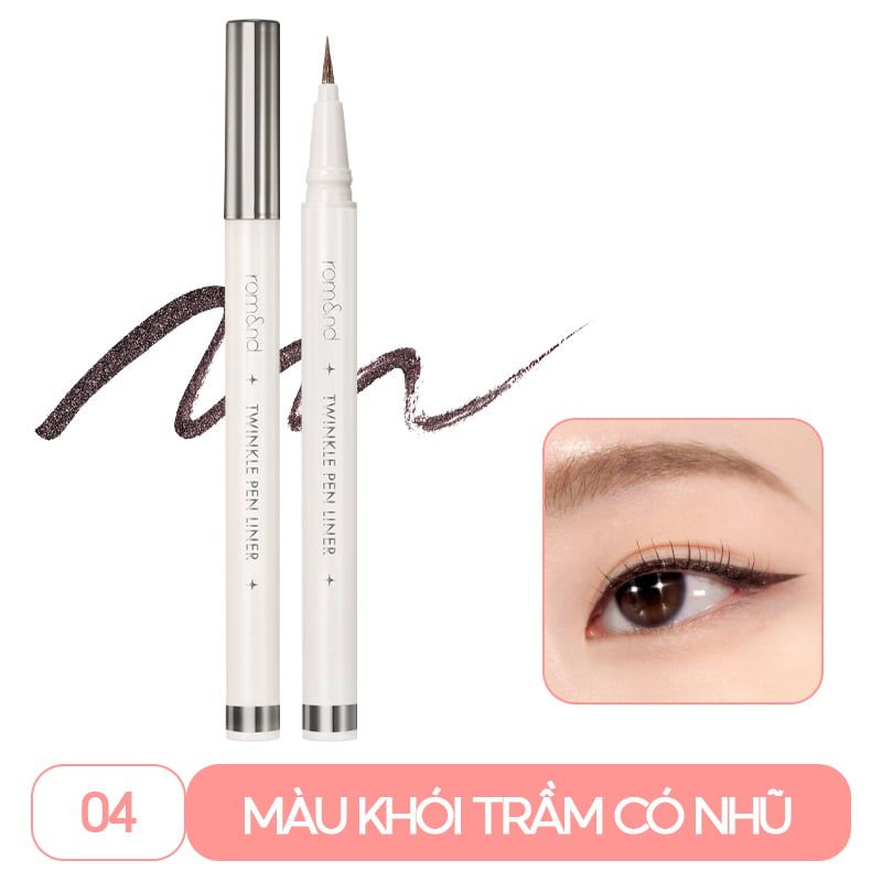 Bút Nhũ Mắt Dạng Gel, Kẻ Bọng Mắt Ánh Nhũ Lấp Lánh, Lâu Trôi Romand Twinkle Pen Liner 0.5g