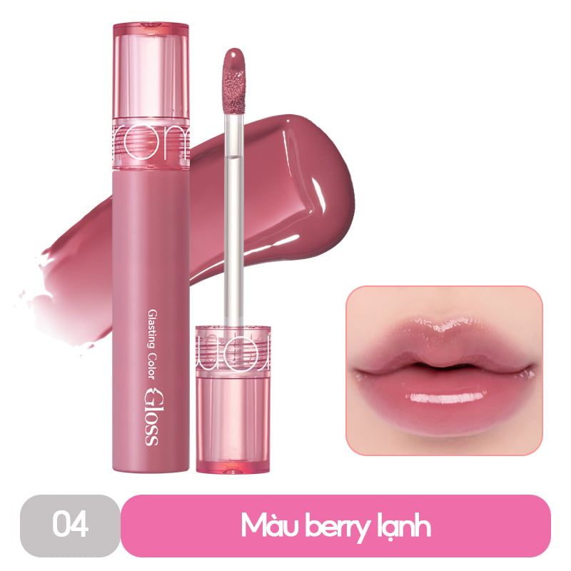 [NEW][COLOR GLOSS] Son Bóng Thuần Chay Cho Môi Căng Mọng, Mềm Mịn Romand Glasting Color Gloss 4g