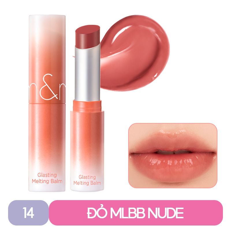 [DUSTY ON THE NUDE][VE-EASY] Son Dưỡng Dạng Thỏi Có Màu Thuần Chay Dưỡng Ẩm Mềm Môi Romand Glasting Melting Balm 3.5g