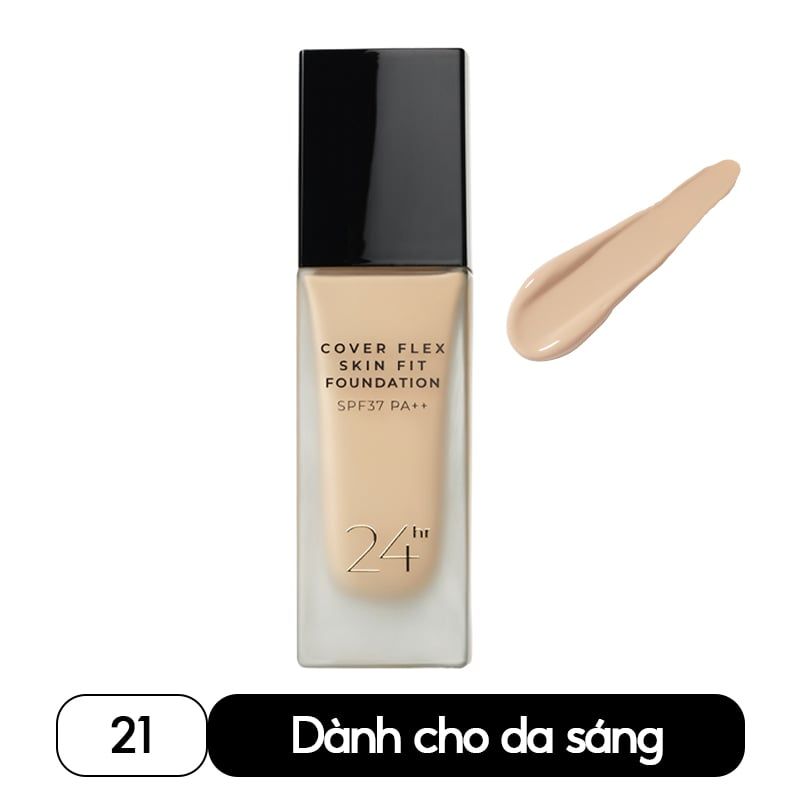 Kem Nền Che Phủ Tốt, Mỏng Mịn, Lâu Trôi B.O.M Cover Flex Skin Fit Foundation 30ml