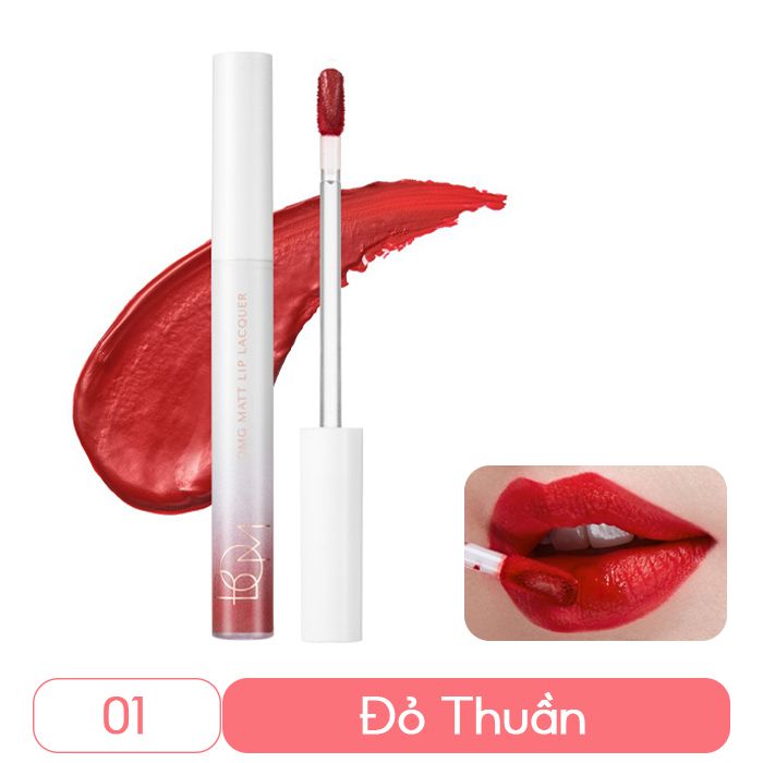 Son Kem Lì Mịn Mượt, Nhẹ Môi B.O.M OMG Matt Lip Lacquer 4g