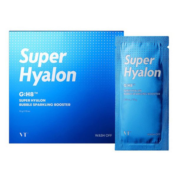 [Hộp 10 gói x 10g] Mặt Nạ Sủi Bọt Thanh Lọc Da VT Super Hyalon Bubble Sparkling Booster