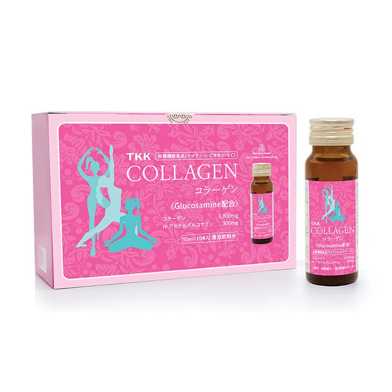 [Hộp 10 Chai] Nước Uống Bổ Sung Collagen, Cải Thiện Trắng Da TKK Collagen Glucosamine