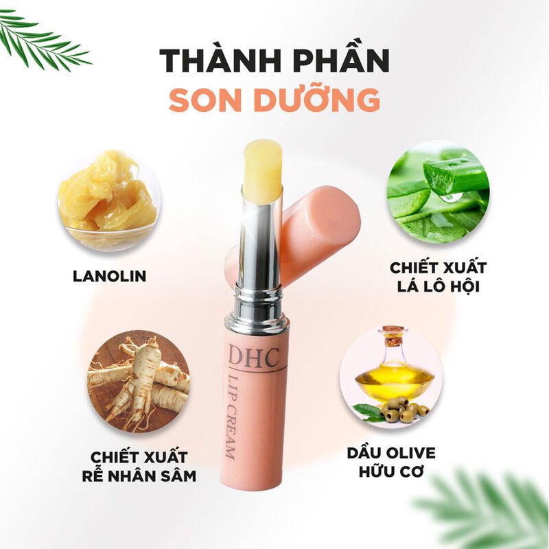 Son Dưỡng Ẩm Cho Môi Mềm Mại, Mịn Màng DHC Lip Cream 1.5g