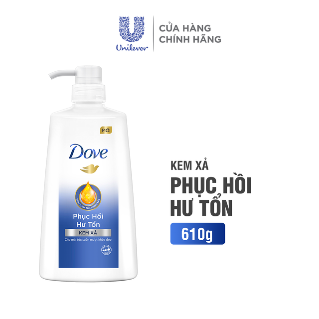 [610g] Dove Kem Xả Phục Hồi Hư Tổn