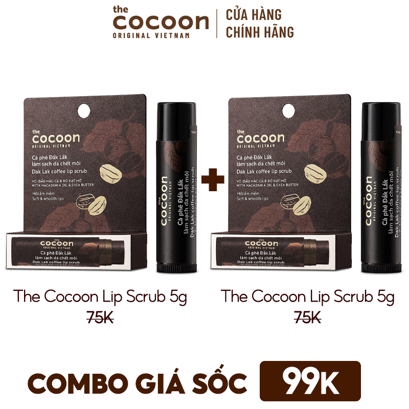 Tẩy Tế Bào Chết Môi Chiết Xuất Cà Phê Đắk Lắk Cocoon Dak Lak Coffee Lip Scrub 5g