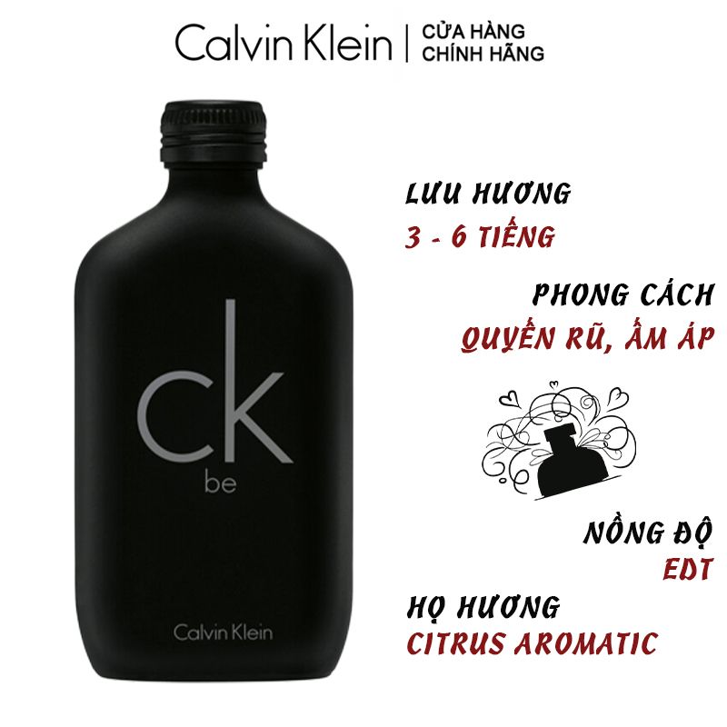 Nước Hoa Phong Cách Quyến Rũ, Ấm Áp Calvin Klein Be EDT 100ml